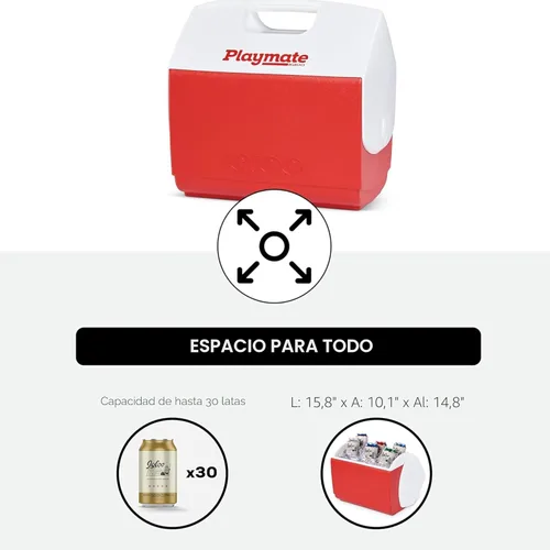 Miniatura 9 de Igloo Classic Playmate Coolers Insulated Hard Shell Cooler Chest Rojo