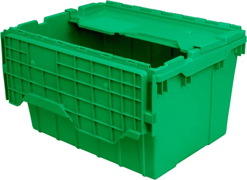 Miniatura 5 de Contenedor de plástico para almacenamiento y distribución 39120 de Akro-Mils, con tapa con bisagras, de 21.5 x 15 x 12.5 pulgadas, 6 unidades Verde
