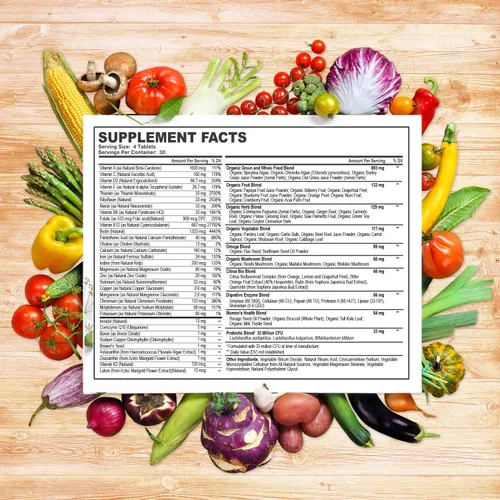 Miniatura 2 de Whole Food Multivitamínico para mujeres – Multi Vitaminas, Minerales, Extractos Orgánicos – Vegano Vegetariano – Mejor para la Energía Diaria