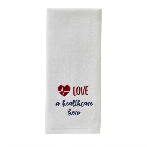 Miniatura 3 de SKL Home Love a Healthcare Hero - Juego de toallas de mano, color blanco
