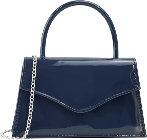Miniatura 21 de Milisente Bolso de noche para mujer, bolso de mano para fiesta nupcial, bolsos de cóctel y baile de graduación con charol