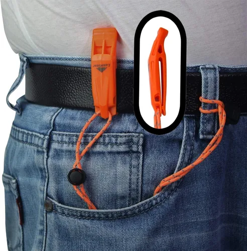 Miniatura 5 de LuxoGear Silbatos de emergencia con cordón de seguridad, silbato de supervivencia, para kayak, chaleco salvavidas, chaqueta, barco, pesca, barco