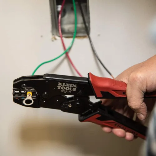 Miniatura 6 de Klein Tools 3005CR Herramienta de crimpadora de alambre, crimpadora de terminales aislada de trinquete para cable de 10 a 22 AWG