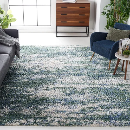 Miniatura 19 de SAFAVIEH Berber Shag Collection - Alfombra de pasillo, 2 x 12 pies, verde y beige, no desprende pelusa y fácil de limpiar, ideal para pasillo