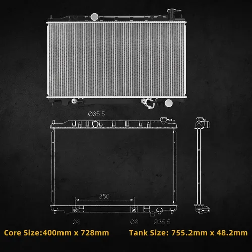 Miniatura 5 de DWVO Radiador completo compatible con Altima 2002-2006 compatible con Maxima 3.5L V6 2004-2006