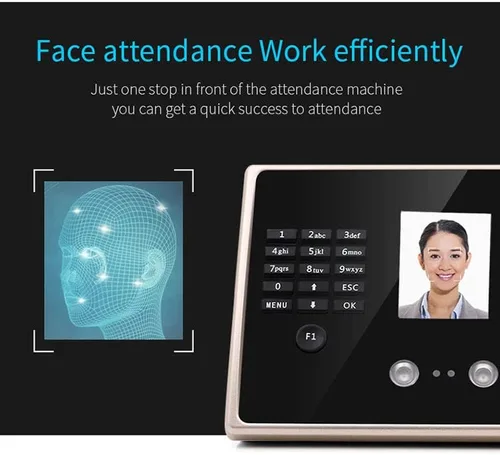 Miniatura 7 de Máquina biométrica del sistema del reloj de la atención del tiempo de la huella dactilar del reconocimiento facial