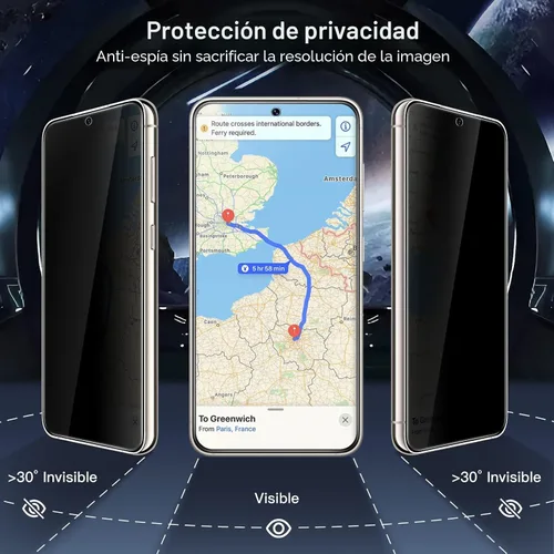 Miniatura 4 de JETech Protector de Pantalla de Privacidad para Samsung Galaxy S23 5G 6.1 Pulgadas con Protector de Lente de Cámara, Película de Vidrio Templado