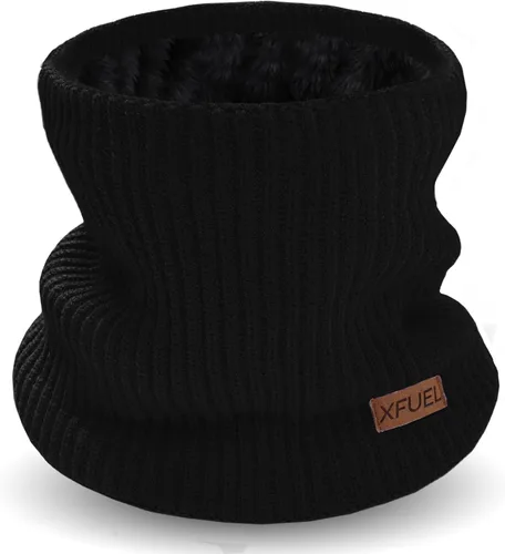 Miniatura 23 de Calentador de cuello para niños, polaina de cuello de invierno tejida, bufanda infinita con forro polar para niños y niñas, máscara de esquí