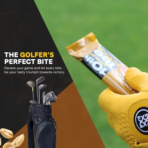 Miniatura 4 de 10th Tee Plus+ Barra de chocolate y caramelo de maní hecha con ingredientes naturales, barras de 1.76 onzas (12 unidades) Barra energética de golf