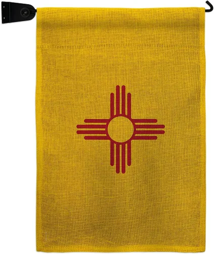 Miniatura 11 de Bandera de jardín de Estados Nuevo México Set de madera Regional Estados Unidos Territorios Americanos República País Particular Área Pequeña