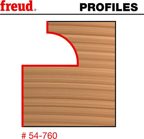 Miniatura 2 de Freud 54-760: Cortador adicional de puerta de vidrio/pantalla para carril ajustable Premier y pedazo de Stile 16,000 RPM, Premier Adjustable Rail