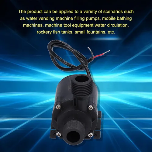 Miniatura 4 de DC 12V Booster Bomba de agua, bomba de agua eléctrica de bajo ruido con tornillo G1/2, bomba sumergible de circulación en miniatura para fuente