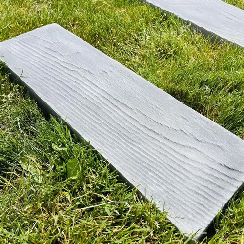 Miniatura 6 de Paquete de 2 tablas de madera moldeadas para caminos de pasarela, moldes de hormigón reutilizables con textura de madera