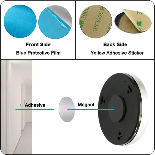 Miniatura 4 de 3 piezas de luz con sensor de movimiento para interiores, Searik luz nocturna LED magnética alimentada por batería, luces para escalones, luz