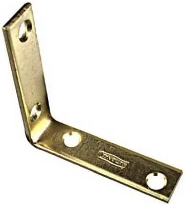 Miniatura 3 de NATIONAL MFG/SPECTRUM BRANDS HHI, 2-1/2" x 5/8", acabado de latón brillante Nacional/Spectrum Brands HHI N190-843 hierro de esquina