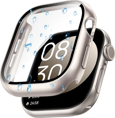 Miniatura 23 de Goton - Funda impermeable para Apple Watch 38 mm Series 3 2 1, protector de pantalla de vidrio templado, protección completa de policarbonato duro
