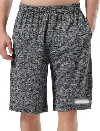 Miniatura 11 de Liberty Imports Paquete de 5 pantalones cortos de baloncesto atléticos de secado rápido para hombre, entrepierna de 9 pulgadas con bolsillos, ropa