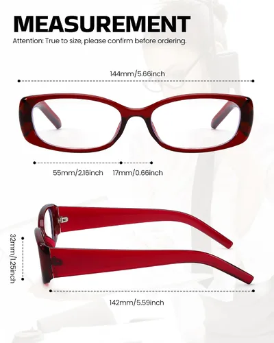 Miniatura 5 de SODQW Lentes rectangulares de luz azul para mujer, de moda, pequeños, Y2K, para oficina, sirena, bayoneta, lentes falsos con lente transparente
