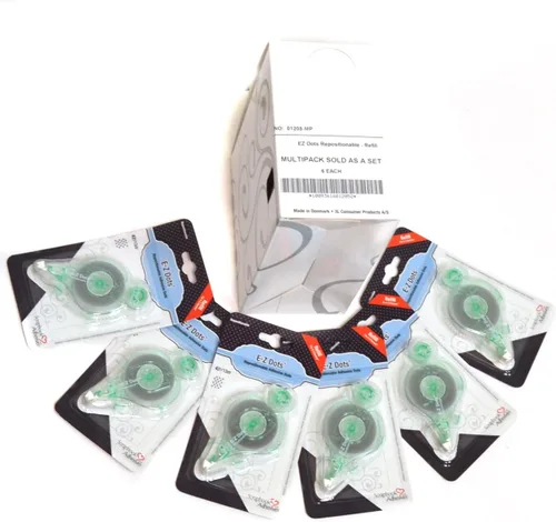 Scrapbook Adhesives por 3L, EZ Dots - Cartucho de repuesto reposicionable para corredor, 43 pies (paquete de 6) (01205-MP)