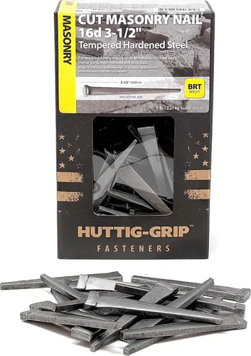 Miniatura 9 de Huttig-Grip - Clavo de mampostería de corte de 2 pulgadas 6d para montaje de tiras de pelaje, paquete de 420 clavos de 5 libras