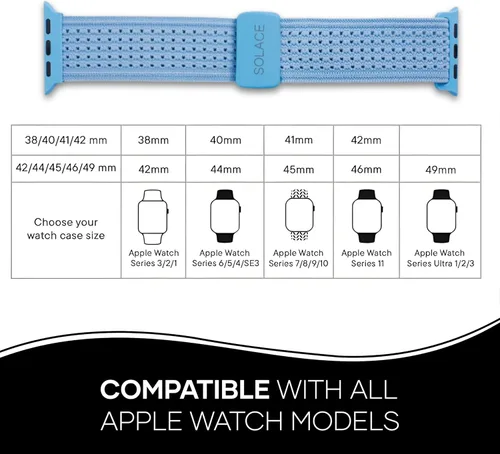 Miniatura 2 de Solace Sport Adapt - Correas para Apple Watch, nailon transpirable con cierre magnético, correa unisex para reloj inteligente, correa para Apple