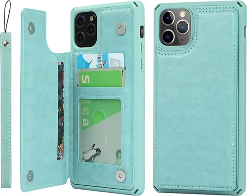 Miniatura 10 de Cavor Funda para iPhone 11 Pro Max con tarjetero, cartera con tarjetero y tarjetero para tarjetas de crédito para iPhone11ProMax