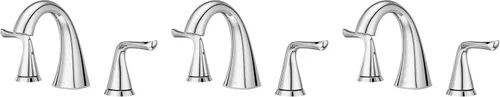 Miniatura 28 de Grifo Pfister Willa para lavabo de baño, 8 pulgadas de separación amplia, 2 manijas, 3 orificios, certificado NSF, acabado dorado cepillado, Oro