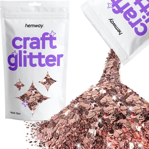 Miniatura 37 de Hemway Craft Glitter - Rojo Copos de lentejuelas metálicas de varios tamaños para manualidades de resina y epoxi Suministros para vasos