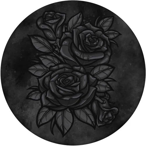 Miniatura 3 de Lindas rosas negras patrón de flores rosas negras silueta PopSockets estándar PopGrip