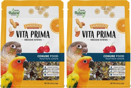 Miniatura 9 de Sunseed Vita Prima Conure Food - Mezcla rica en nutrientes con frutas, verduras y semillas que apoya plumas, ojos y energía activa saludables