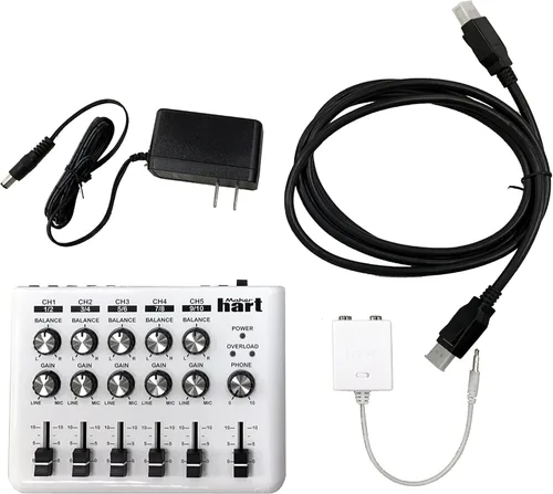 Miniatura 6 de Loop Mixer, mezclador de audio portátil, con estéreo 5 x 3.5 milímetros; entradas 10 x 1/4 pulgadas y 3 salidas, Loop