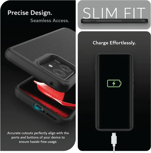 Miniatura 6 de TUDIA DualShield Grip - Funda protectora diseñada para Motorola ThinkPhone (2023), [MergeGrip] de doble capa a prueba de golpes, delgada, de grado