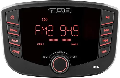 Miniatura 3 de DS18 Hydro MRX2 Marine and Powersports - Receptor de centro multimedia con radio AM/FM, USB y Bluetooth, 2 zonas, salida de 4 voltios, BT, RDS 4 x