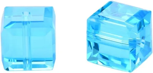 Miniatura 30 de 50 piezas Adabele cuentas austriacas de 6 mm de cristal facetado en cubo amatista sueltas, compatibles con cristales Swarovski Preciosa 5601 SSC611