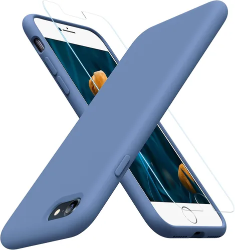 Miniatura 319 de Miracase Funda diseñada para iPhone 13, con protector de pantalla de vidrio templado, forro de microfibra suave antiarañazos, funda de goma