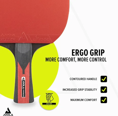 Miniatura 5 de JOOLA Infinity Carbon Professional Table Tennis Paddle with Cover – Ergonomic Comfort Grip - ITTF Approved Rubbers - Competition Paddle for Powerful