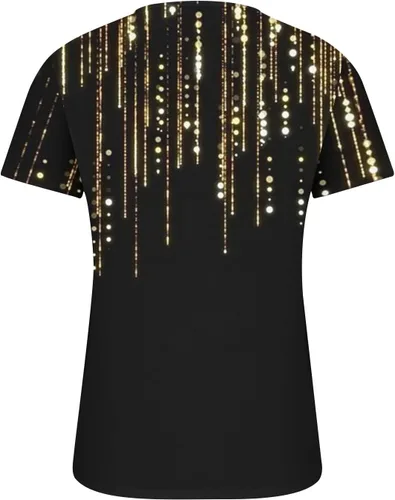 Miniatura 75 de Summer Shirts for Women 2025 Plus Size Short Sleeve Henley Tops Marble Floral Loose Tshirt Tee Casual Dressy Tunics