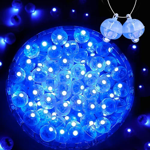 Miniatura 11 de 50 mini luces LED, globos de luz LED para decoraciones de fiesta, luces de fiesta de neón para linterna de papel, huevos de Pascua, fiesta de Rojo