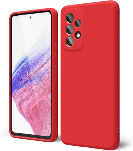 Miniatura 130 de oakxco Funda para teléfono Samsung Galaxy A12 con agarre de silicona líquida, linda delgada fina suave cubierta de gel de goma TPU lisa para mujeres