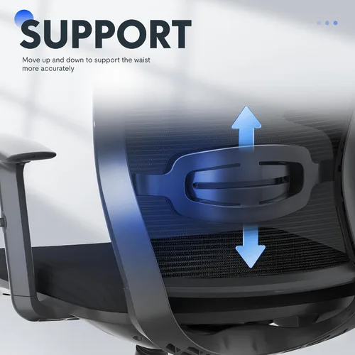 Miniatura 5 de FLEXISPOT Silla de oficina ergonómica, sillas de escritorio de oficina en casa con soporte lumbar ajustable, reposabrazos, bloqueo de inclinación