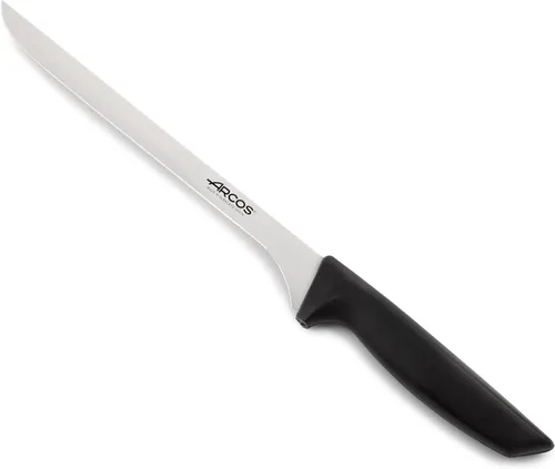 Miniatura 4 de Arcos Juego de 2 cuchillos para tallar jamón y sacapuntas de silla en acero inoxidable con mango ergonómico de polipropileno. Serie Niza. Color Negro