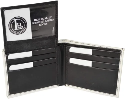 Miniatura 3 de Leatherboss Billetera con diseño de calavera para hombre, con caja de regalo, Multi color, 4.5" X 3.5", Cartera plegable