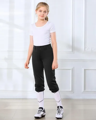 Miniatura 6 de Pantalón de béisbol para niñas Stelle, pantalones de softball para niñas, pantalones de béisbol para niños, pantalones de fastpitch con bolsillos
