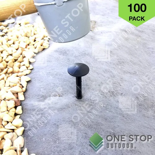 Miniatura 3 de Estacas de plástico resistente de grado profesional de 6 pulgadas para paisajismo y jardín, tela multiusos, red de erosión y estacas de lona