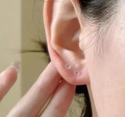 Miniatura 5 de Cisyozi Piercing de nariz de plástico transparente de 0.71 oz y 0.71 onzas para cirugía, flexible y plano superior, piercing acrílico flexible