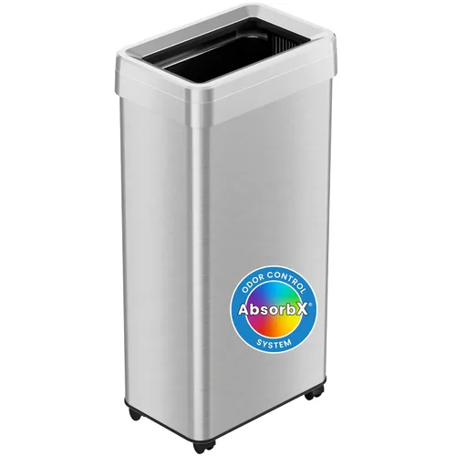 Miniatura 17 de iTouchless SoftStep - Cubo de basura y contenedor de reciclaje de 16 galones con filtros de olores dobles y cubos extraíbles codificados por Plata