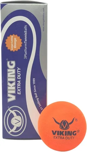 Miniatura 4 de Viking Sports Extra Duty - Pelota de tenis con plataforma, color naranja (manga de 3)