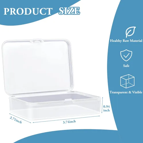 Miniatura 6 de Kitoyz Juego de cartas de plástico transparente, caja de almacenamiento de tarjetas de acrílico compatible con fundas coleccionables para tarjetas