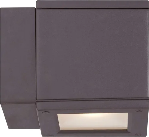 Miniatura 4 de WAC Lighting WS-W2505-AL Rubix - Lámpara de pared LED para exteriores, doble luz, 3000K, aluminio cepillado