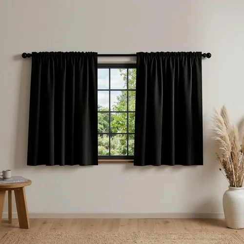 Miniatura 25 de Mrs.Naturall - Cortinas opacas cortas beige para ventanas pequeñas de 18x24 pulgadas de largo